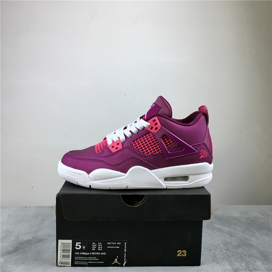 2019 Women Air Jordan 4 Valentine Day's Shoes